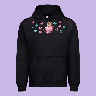 Butterflies And Mom Urban Hoodie Designed By Tumblerdesignbyshophia