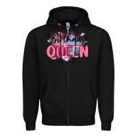 Black birthday queen Zipper Hoodie - MaliasSmallBusiness