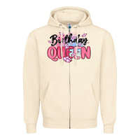 Sandshell birthday queen Zipper Hoodie - MaliasSmallBusiness