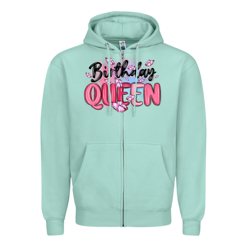 Birthday Queen Zipper Hoodie by MaliasSmallBusiness | Teevron