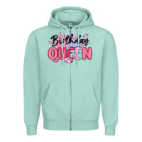 Seafoam birthday queen Zipper Hoodie - MaliasSmallBusiness