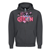 Smoke birthday queen Zipper Hoodie - MaliasSmallBusiness