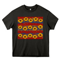 Asphalt usa and sunflower pattern Heavy Core Tee - Artiststas