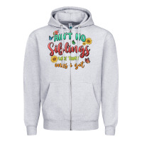 Heather Grey aint no siblings like that ones i got Zipper Hoodie - MaliasSmallBusiness