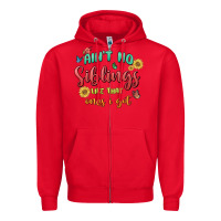 Red aint no siblings like that ones i got Zipper Hoodie - MaliasSmallBusiness