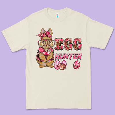 Easter Pink Camouflage Egg Hunter  Bunny Premium Tee Designed By Barkaloodesign