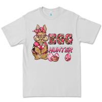 Dove Grey easter pink camouflage egg hunter  bunny Premium Tee - BarkalooDesign