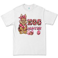 White easter pink camouflage egg hunter  bunny Premium Tee - BarkalooDesign