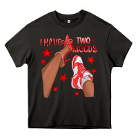 Asphalt Bright Red I Have Two Moods Afro Girl Sneakers Heavy Core Tee - texasbilliewilder