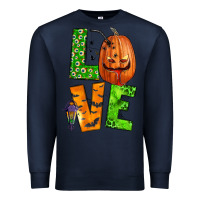 Navy love halloween Premium Sweatshirt - BundleAndBundleShop