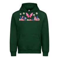 Forest Green butterflies and flowers Urban Hoodie - TumblerDesignByShophia