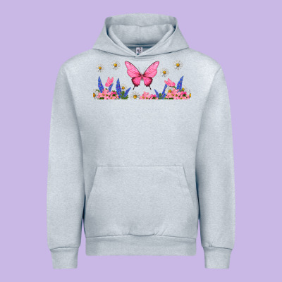 Butterflies And Flowers Urban Hoodie Designed By Tumblerdesignbyshophia