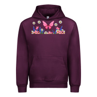 Mauve Wine butterflies and flowers Urban Hoodie - TumblerDesignByShophia