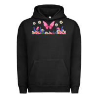 Pigment Black butterflies and flowers Urban Hoodie - TumblerDesignByShophia