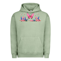 Pigment Oil Green butterflies and flowers Urban Hoodie - TumblerDesignByShophia