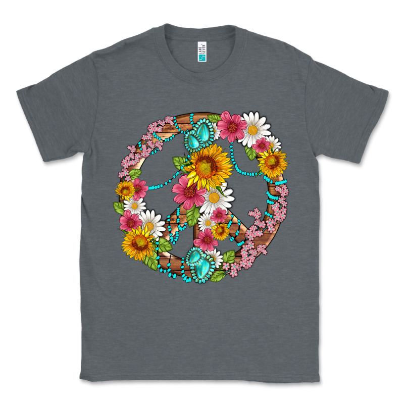 Floral Peace Sign With Gemstone Classic Tee by Artiststas | Teevron
