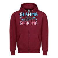 Burgundy glamma glam grandma Zipper Hoodie - MaliasSmallBusiness