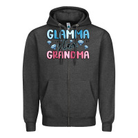 Charcoal Heather glamma glam grandma Zipper Hoodie - MaliasSmallBusiness
