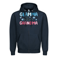Navy glamma glam grandma Zipper Hoodie - MaliasSmallBusiness