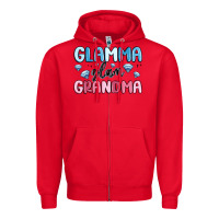 Red glamma glam grandma Zipper Hoodie - MaliasSmallBusiness