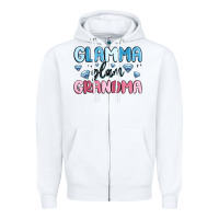 White glamma glam grandma Zipper Hoodie - MaliasSmallBusiness