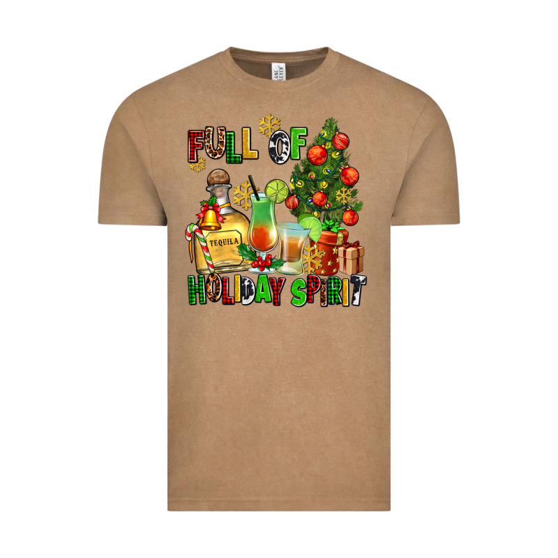 Full Of Holiday Spirit Vintage Tee by AdoDesignShop | Teevron
