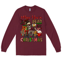Burgundy when you're dead inside but it's christmas Long Sleeve Tee - Jasminsmagicworld