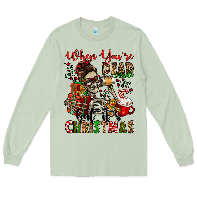 When You're Dead Inside But It's Christmas Long Sleeve Tee by Jasminsmagicworld | Teevron