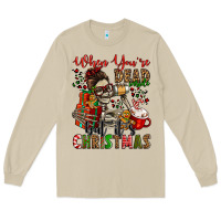 Mushroom when you're dead inside but it's christmas Long Sleeve Tee - Jasminsmagicworld
