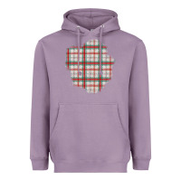 Lavender Christmas Tartan Patch Heavyweight Hoodie - BundleAndBundleShop