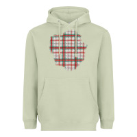 Matcha Christmas Tartan Patch Heavyweight Hoodie - BundleAndBundleShop