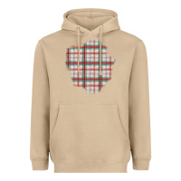 Mushroom Christmas Tartan Patch Heavyweight Hoodie - BundleAndBundleShop
