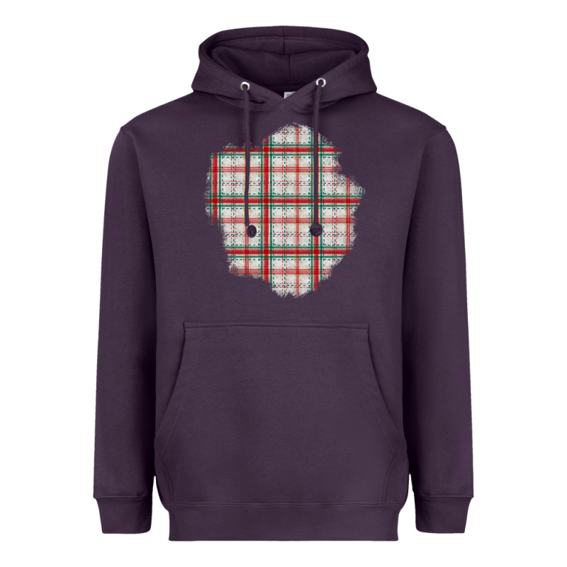 Christmas Tartan Patch Heavyweight Hoodie by BundleAndBundleShop | Teevron