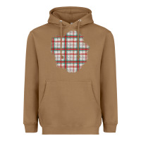 Toasted Coconut Christmas Tartan Patch Heavyweight Hoodie - BundleAndBundleShop