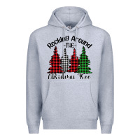 Heather Grey rocking around the christmas tree Premium Hoodie - Bettercallsaul