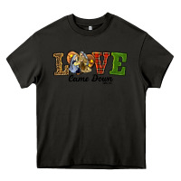 Asphalt Love Came Down Baby Jesus Christmas Heavy Core Tee - RanaPortraitStore