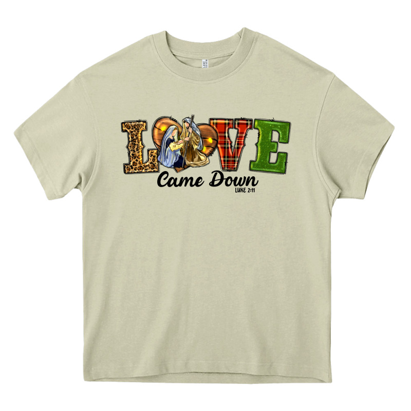Love Came Down Baby Jesus Christmas Heavy Core Tee by RanaPortraitStore | Teevron
