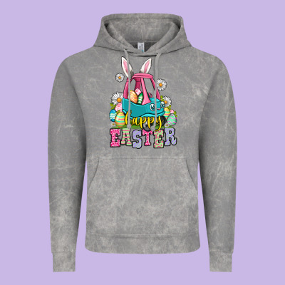 Happy Easter Toddler Car Vintage Hoodie Designed By Oliviacreatesart