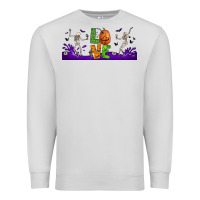 Dove Grey love halloween  libbey glass Premium Sweatshirt - BundleAndBundleShop