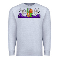 Heather Grey love halloween  libbey glass Premium Sweatshirt - BundleAndBundleShop