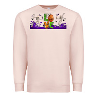 Pale Pink love halloween  libbey glass Premium Sweatshirt - BundleAndBundleShop