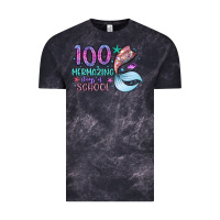 Cloud Black 100 mermazing days of school Vintage Tee - Artiststas