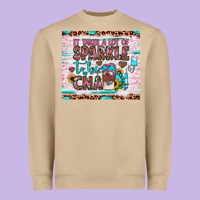 It Takes A Lot Of Sparkle To Be A Cna Heavyweight Sweatshirt Designed By Jahusdesignshop
