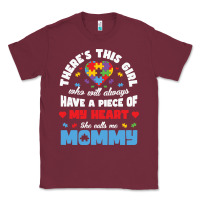 Burgundy lil autism mom Classic Tee - CowhideDigitalArt