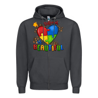 Smoke different is beautiful autism Zipper Hoodie - MaliasSmallBusiness