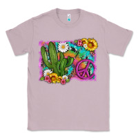 Lilac cactus peace sign flowers and tie dye Classic Tee - Artiststas