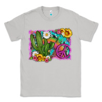 Moon Dust cactus peace sign flowers and tie dye Classic Tee - Artiststas