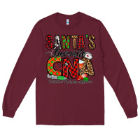 Burgundy santa’s favorite cna Long Sleeve Tee - Jasminsmagicworld