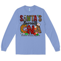 Colony Blue santa’s favorite cna Long Sleeve Tee - Jasminsmagicworld