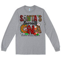 Heather Grey santa’s favorite cna Long Sleeve Tee - Jasminsmagicworld